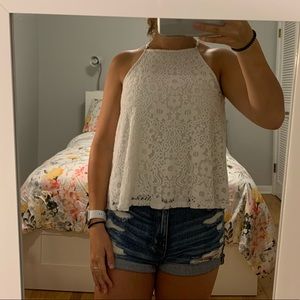White lace Hollister blouse